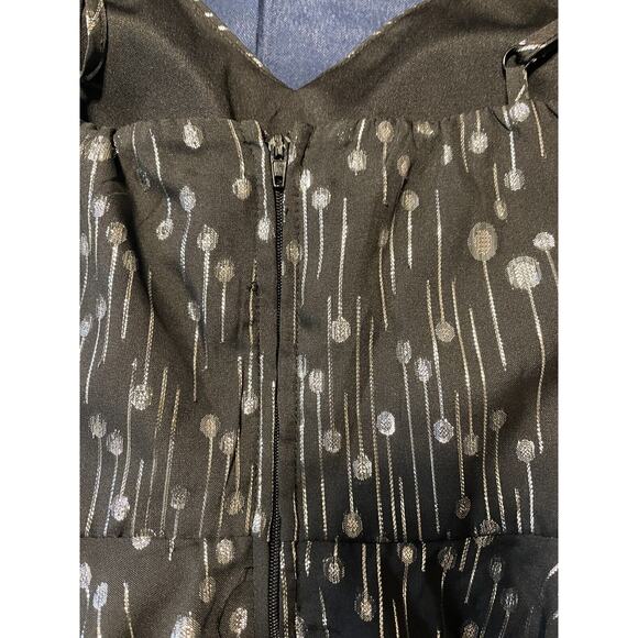Trixxi Juniors Sz 3 Black and Silver Fit & Flare Dress Party Dance - Picture 12 of 14